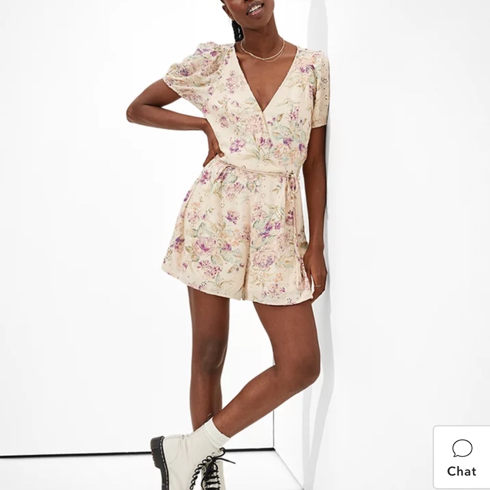 American Eagle Floral Romper